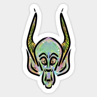 Green Demon Sticker